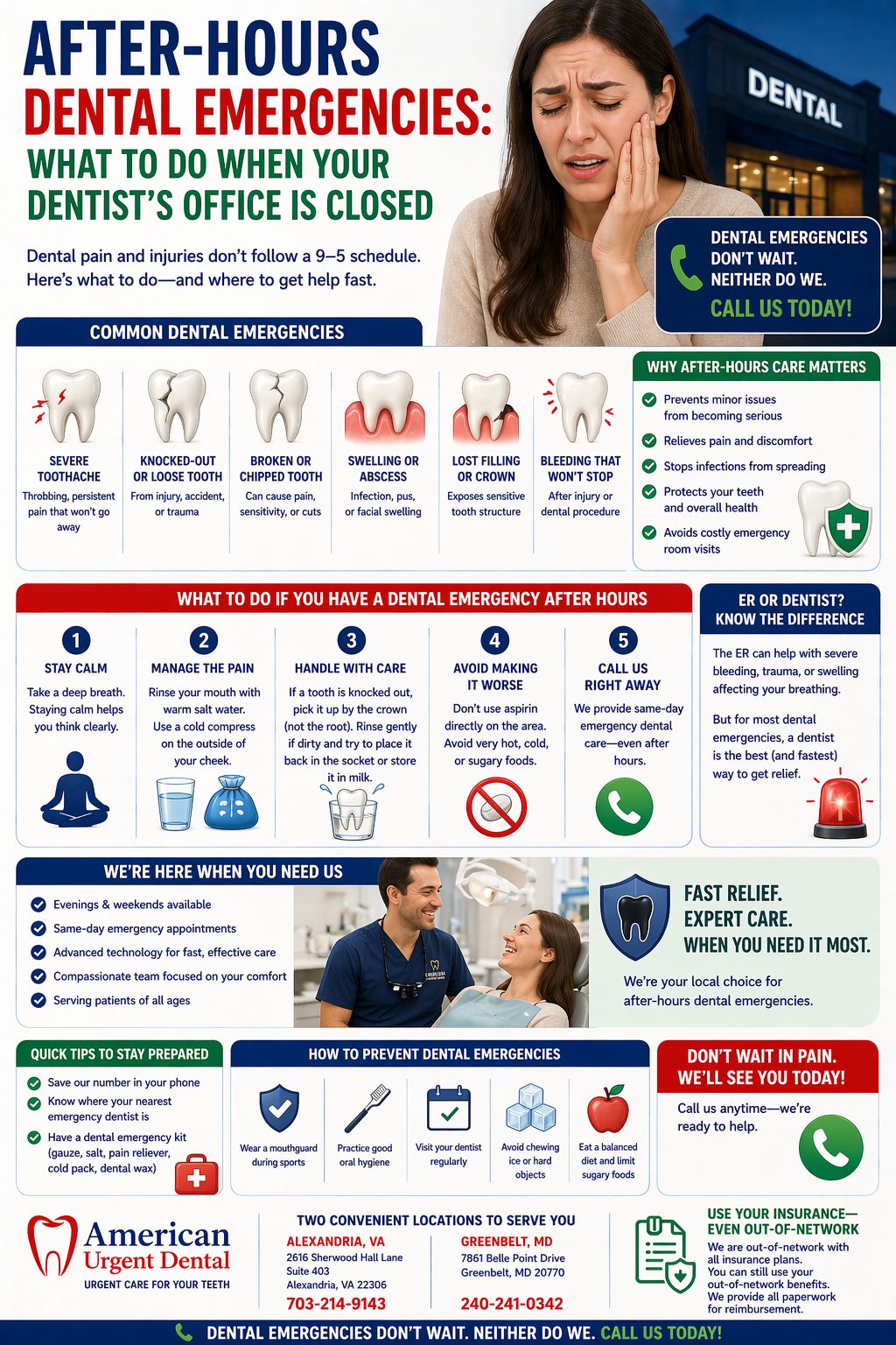 After-Hours Dental Emergencies: What to Do When Your Dentist's Office Is Closed