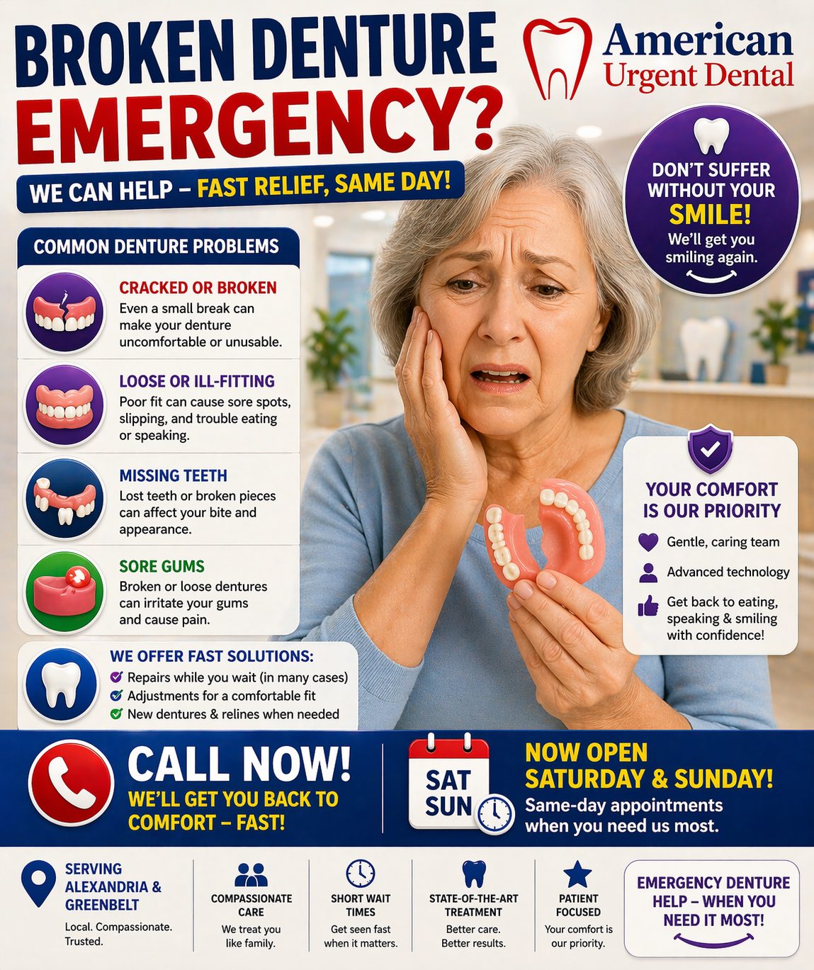 Broken Denture Emergency: What to Do and How We Can Help