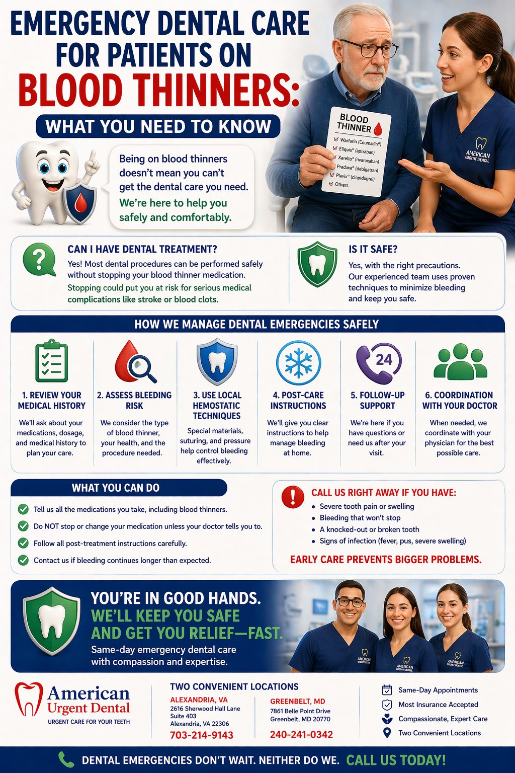 Emergency Dental Care for Patients on Blood Thinners: What You Need to Know
