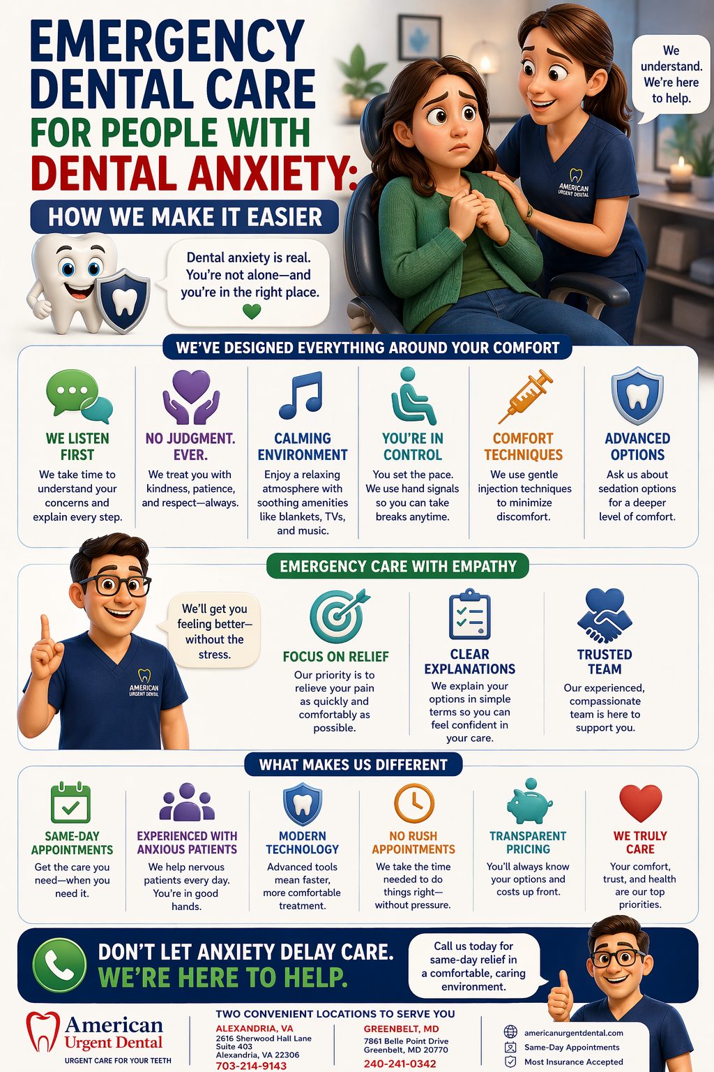 Emergency Dental Care for People With Dental Anxiety: How We Make It Easier