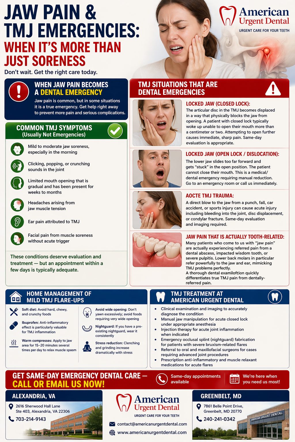 Jaw Pain & TMJ Emergencies: When It's More Than Just Soreness