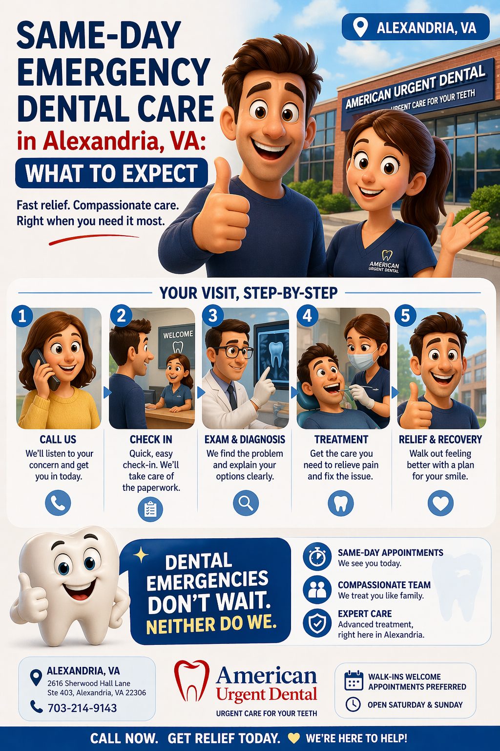 Same-Day Emergency Dental Care in Alexandria, VA: What to Expect