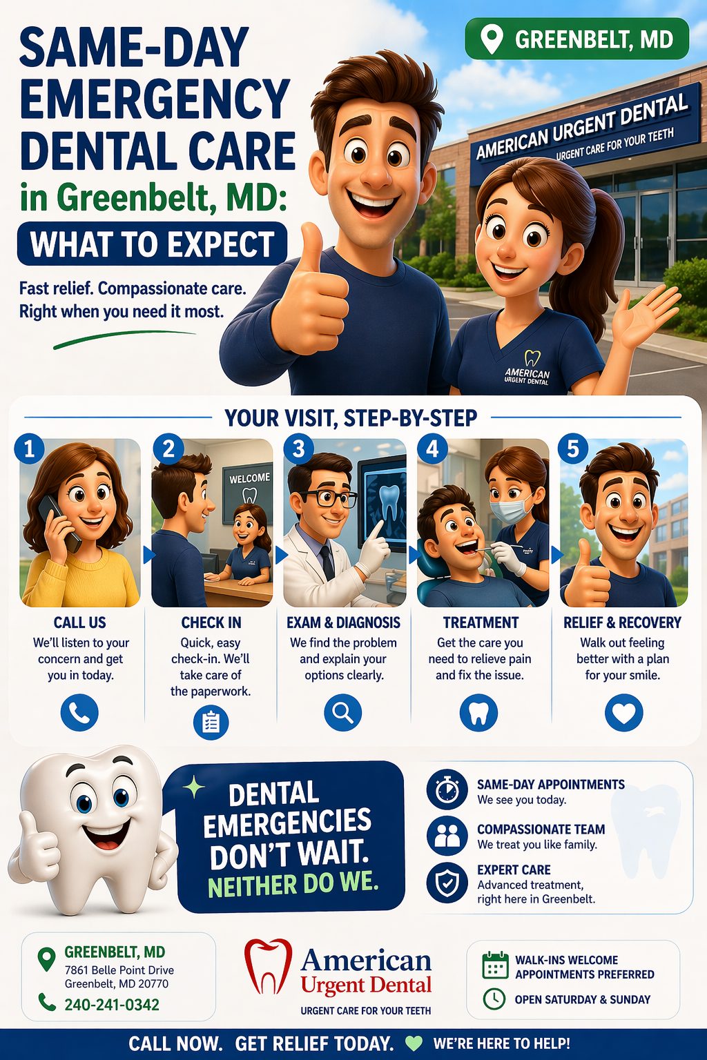 Same-Day Emergency Dental Care in Greenbelt, MD: What to Expect